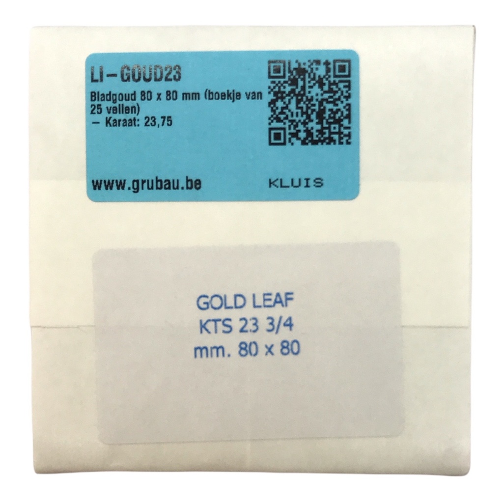 Bladgoud 80 x 80 mm (boekje van 25 vellen)