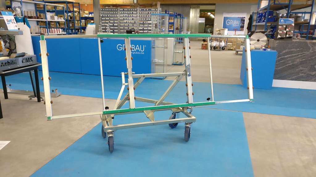 Transportkar AK voor Keukenbladen - met luchtbanden Ø260mm