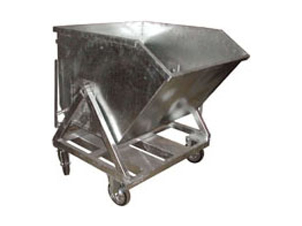 Mobile Tipping Container 1150 x 1050 x h 1200 mm Galvanized 0,6 m³