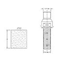Marmo Profielfrees voor Graniet en Composiet  Ø20 mm Z50 R1/2"