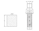 Marmo Profielfrees voor Graniet en Composiet  Ø20 mm Z50 R1/2"