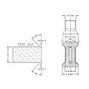 Marmo Profielfrees voor Graniet en Composiet Ø20 mm YS30 2x2 R1/2"