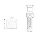 Marmo Profielfrees voor Graniet en Composiet  Ø20 mm Z40 R1/2"