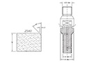 Marmo Profielfrees voor Graniet en Composiet Ø20 mm ZS40 R1/2"