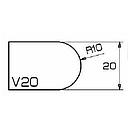 ADI Profielfrees voor UCS en Keramiek Ø60 mm V20 Asgat 35 mm
