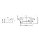 Marmo Profielfrees voor Graniet en Composiet Ø60 mm H20 - Asgat 35 mm voor CNC
