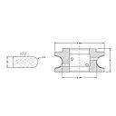 Marmo Profielfrees voor Graniet en Composiet Ø60 mm V20 - Asgat 35 mm voor CNC
