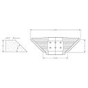 Marmo Profiling Cutter for Granite and Composite Ø60 mm V45° Bore 35 mm