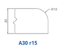 Marmo Profielfrees voor Graniet en Composiet Ø60 mm A30 - Asgat 22,2 mm / M10 Vijs + Aftastring