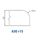 Marmo Profielfrees voor Graniet en Composiet Ø60 mm A30 - Asgat 22,2 mm / M10 Vijs + Aftastring