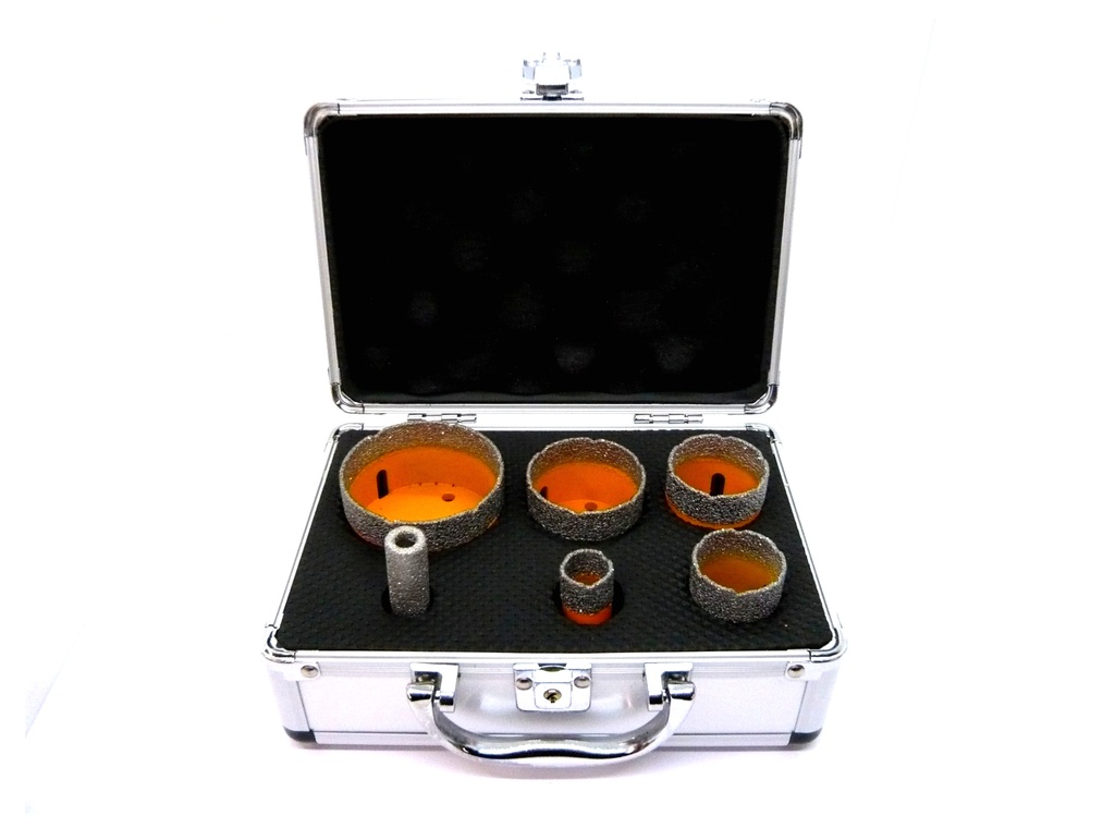 Diamantborenset Koffer 20, 35, 42, 50, 68 mm Droog Soudo M14
