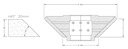 Marmo Profiling Cutter for Granite and Composite Ø60 mm V45° Bore 35 mm