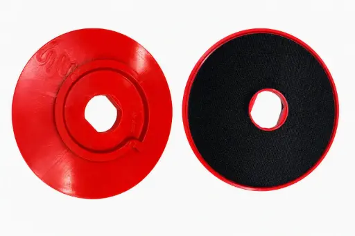 [PTV150SF-1] Plateau Velcro SF - Rouge (Diamètre 150 mm)