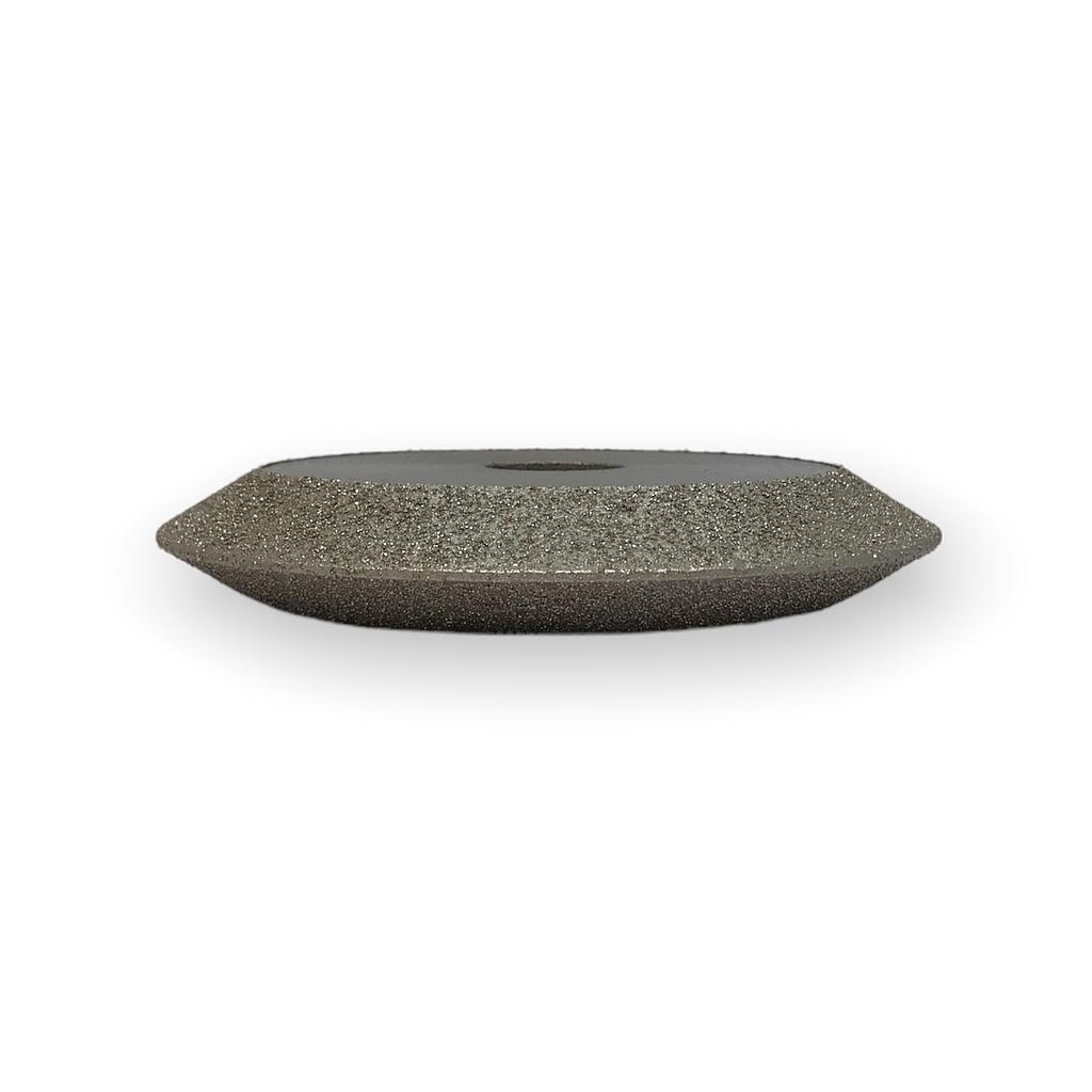 Meule Goutte D'eau Pointe Ø125 x 22,2mm Largeur=20mm 15x15mm à Sec Gros grain pour Béton et Pierre Calcaire