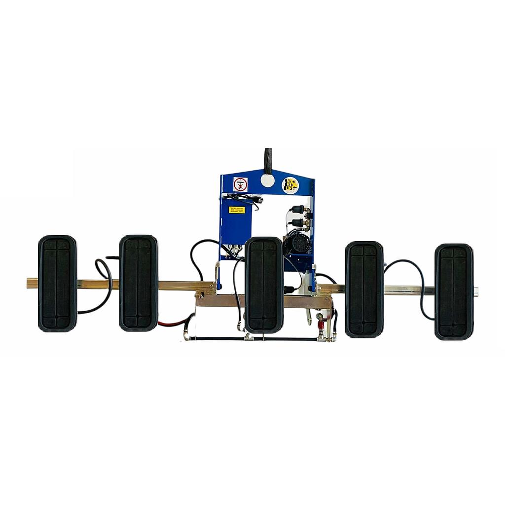 Système de levage à ventouses Type MK.MH 5x 550 x 220 mm Souple H1500 / V750 kg Electrique CE