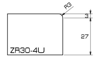 ADI Fraise de Profilage pour pour Granit et Composite Ø20 mm ZR30-4U R1/2"