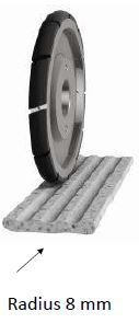 ADI Waterafvoerschijf Ø140 mm breedte 10 mm Asgat Ø60 mm voor Prussiani Radius = 8 mm voor Composiet
