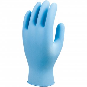 Handschoen Nitril 0,10 mm Blauw Poedervrij Showa 7500 PF (per 100 stuks)