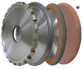 Nicolai Disque Rainure Ø200 mm Largueur 15 mm Alésage Ø50 mm Rayon = 7,5 mm pour Granit, Composite et Marbre 