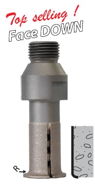 Nicolai Profiling Wheel for Granite and Composite Ø20 mm A30 Face Down R=3 mm R1/2"