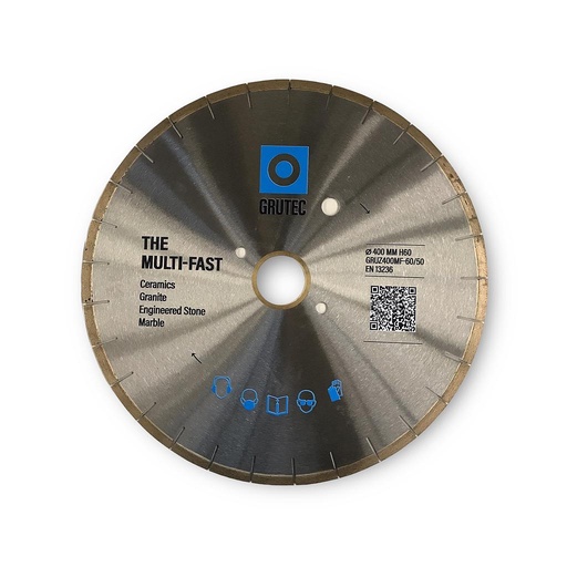 [GRUZ400MF-60/50] Grutec Disque Diamanté "The Multi-Fast" Universel (Diamètre 400 mm, Alésage 60/50 mm)