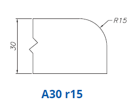 Marmo Profielfrees voor Graniet en Composiet Ø60 mm A30 - Asgat 22,2 mm / M10 Vijs + Aftastring
