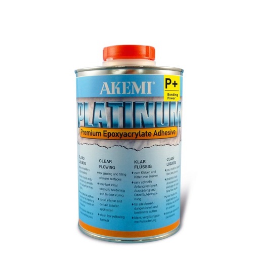 [AK-PLATIN-V] Akemi Colle pour Pierre Platinum P+ Liquide Durcisseur inclus (Contenu 900 ml)