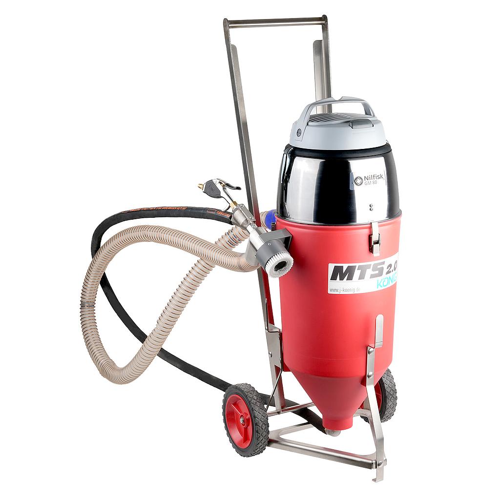 Mobile Sandblaster MTS 2.0 on compressed air - with Cart - hoover 230V mono