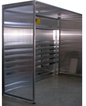Voorzetwand voor Grutec Stofcabine met Droogafzuiging - Diepte = 900 mm