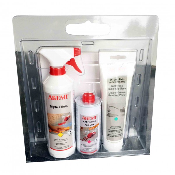 Akemi Onderhoudset voor Natuursteen Flapbox (Triple-Olie-Vet-Nano)
