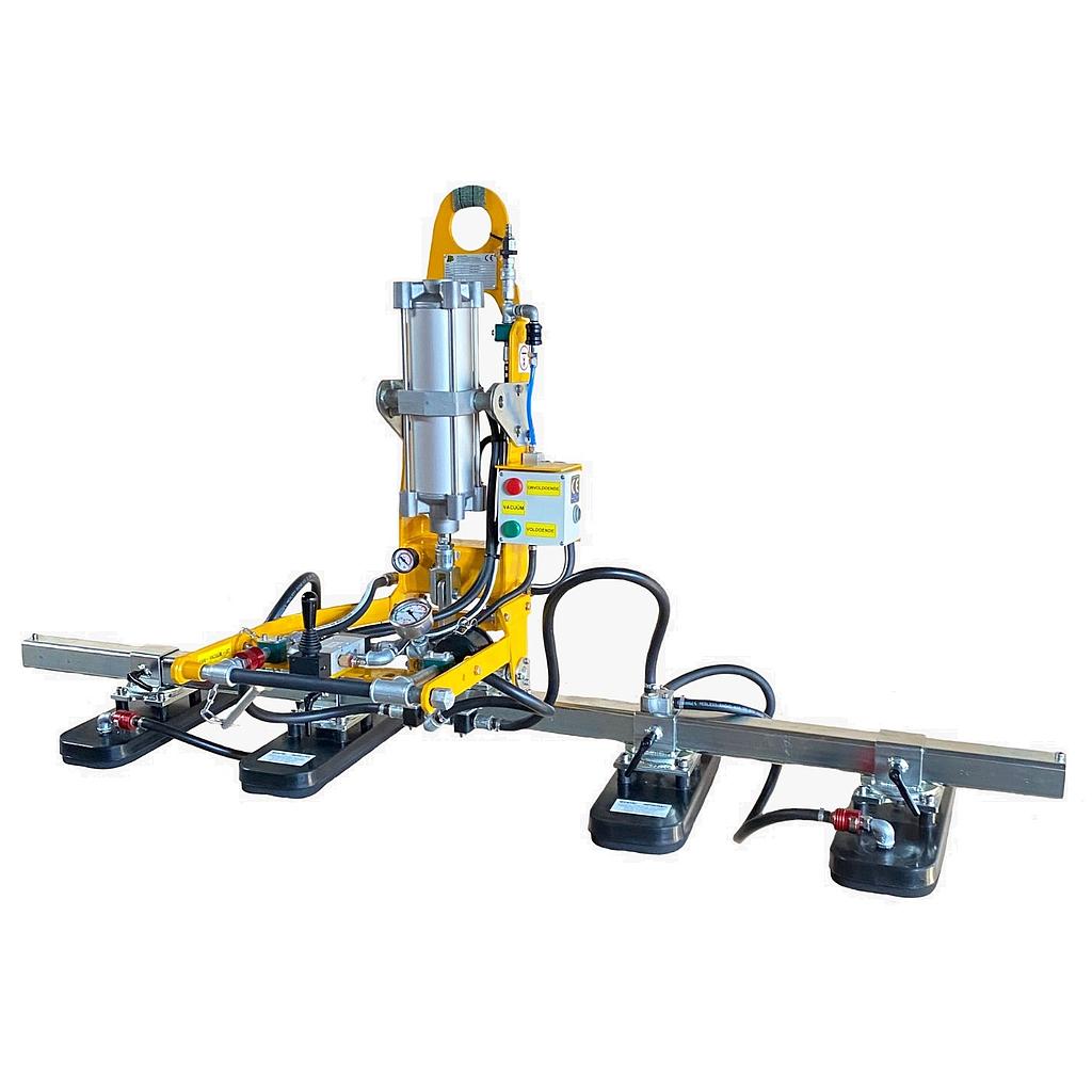 Vacuum Lifting System Grutec Type MP-MINI 4 x 450 x 150 mm Soft on air + Cylinder