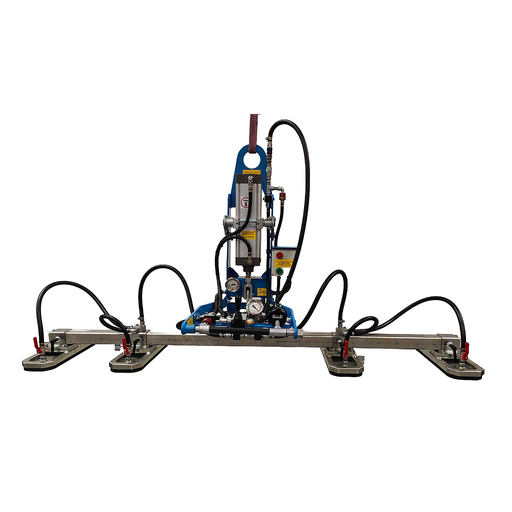 Grutec Vacuüm Hefsysteem Type MP-mini 4 x 450 x 150 mm Zacht op perslucht + Cilinder