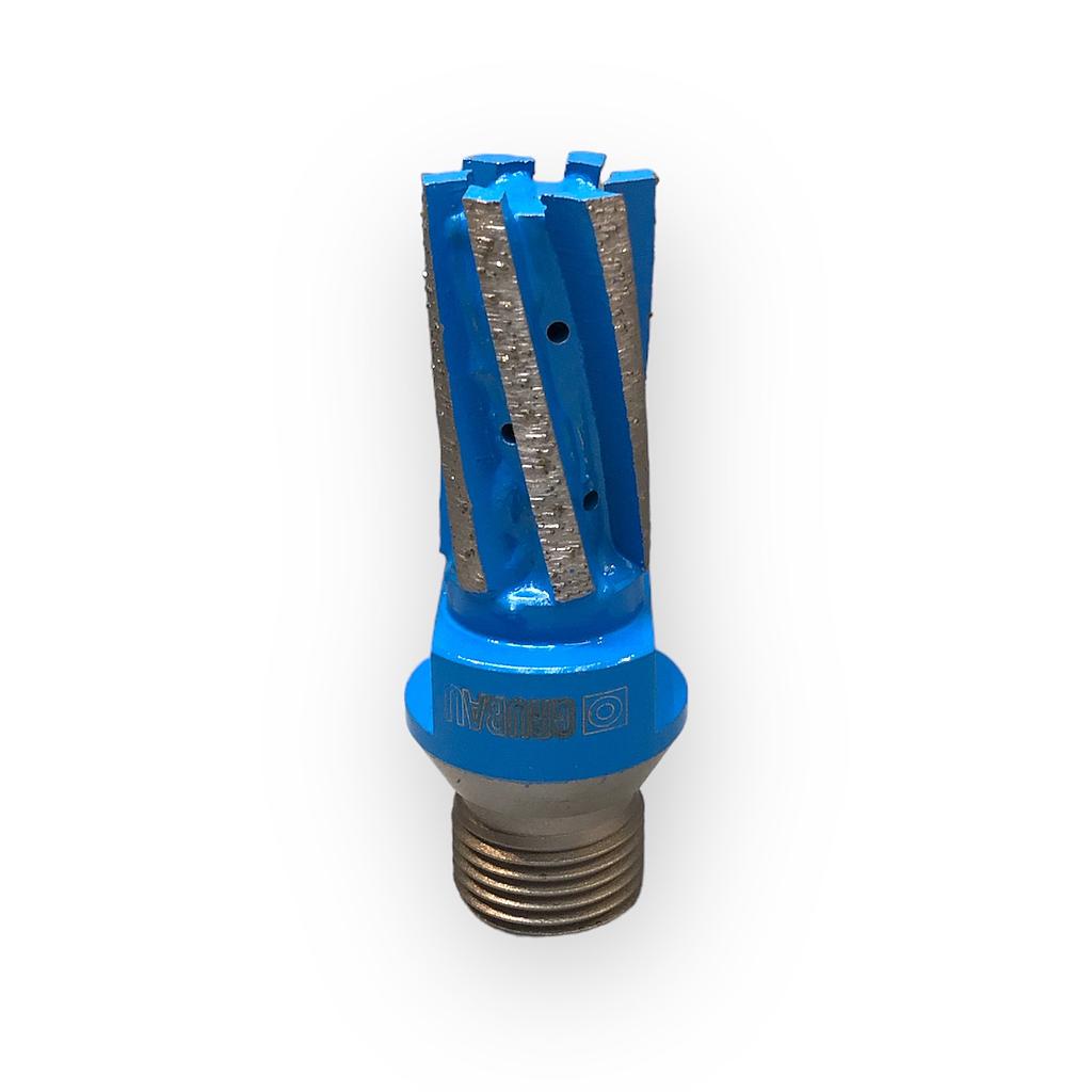 Grutec Fraise à Détourer pour Granit et Composite R1/2" Ø 22 mm, Hauteur 35 mm