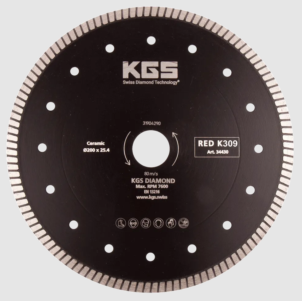 KGS Diamantzaag RED™ K309 voor Graniet, Composiet, Keramiek en Terrazzo