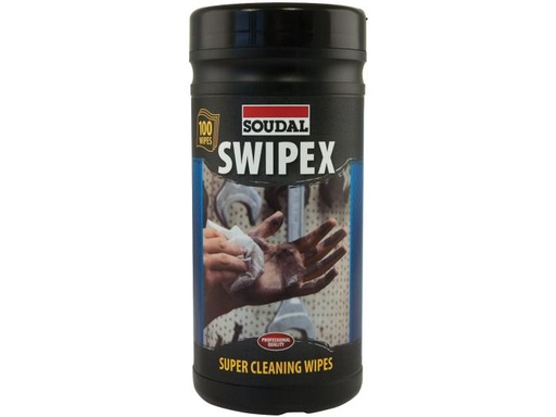 [SWIPEXD] Soudal Swipex Lingettes Nettoyantes pour Résidus de Colle et Silicone (Contenu 100 lingettes)