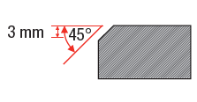 Montolit Toprofile Profile Cutter for 45° Bevel 