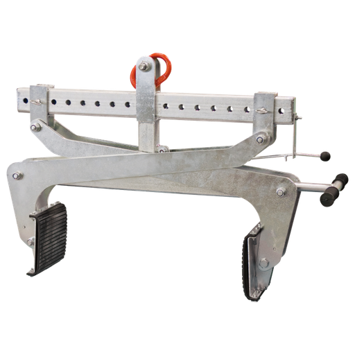 [W109010] Platenklem voor Blokken Jumbo II (Capaciteit 1500 kg, Opening 500-1000 mm)