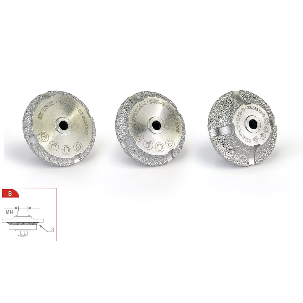 Montolit Replacement Profile Router Bit B Soudo for Ceramic