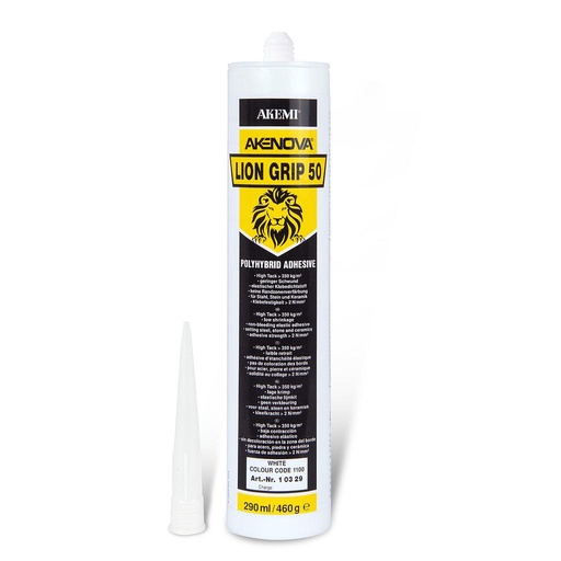 [AKENOVLG-1100] Akemi Akenova Lion Grip Glue - 290 ml (Colour White 1100)