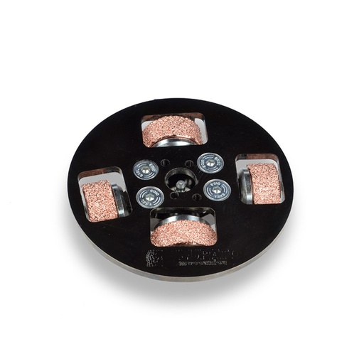 Lupato Sandblasting Plate Ø150 mm Stona 4 Abrax Rollers M14 for Marble and Bluestone with Protective Cap