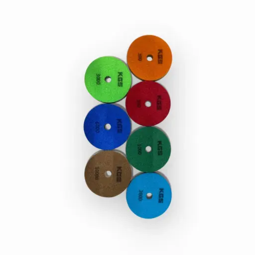 [FLEXEHD100SET] KGS Flexis® EHD Diamond Pad Ø100 mm Velcro (Set 7 pieces) (Diameter 100 mm)