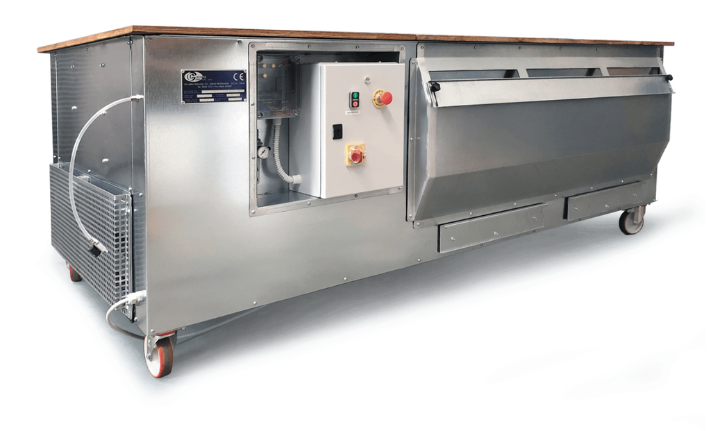Grutec Stofbank op Wielen met Droogafzuiging - driefasig (400 V of 230V)