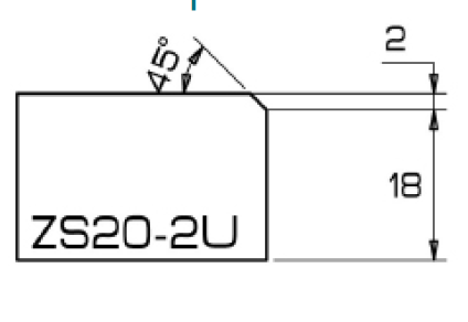 ADI Profielfrees voor Graniet en Composiet Ø78/70 mm FastLine ZS20-2U - Asgat 35 mm