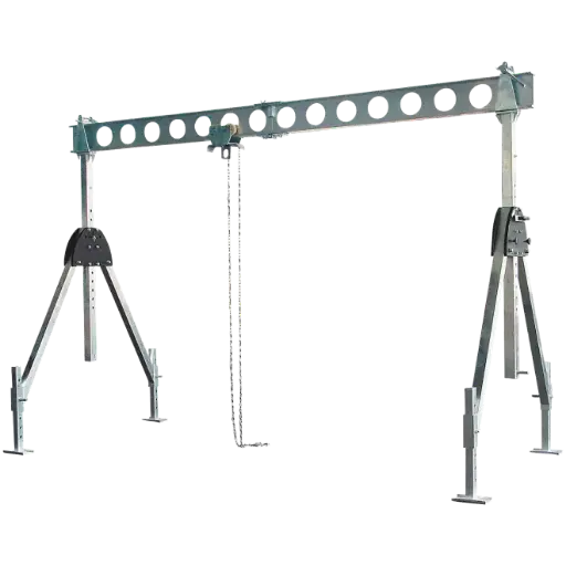 Grue portique en aluminium Split 1500 kg - 4000 mm avec chariot