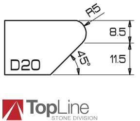 ADI Profielfrees TopLine voor UCS en Keramiek Ø120 mm D20 - Asgat 35 mm