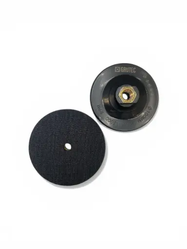 [GRUPTVEL100H14] Grutec Plateau Ø100 mm avec Trou pour Eau Velcro M14 (Diamètre 100 mm, Raccord M14)