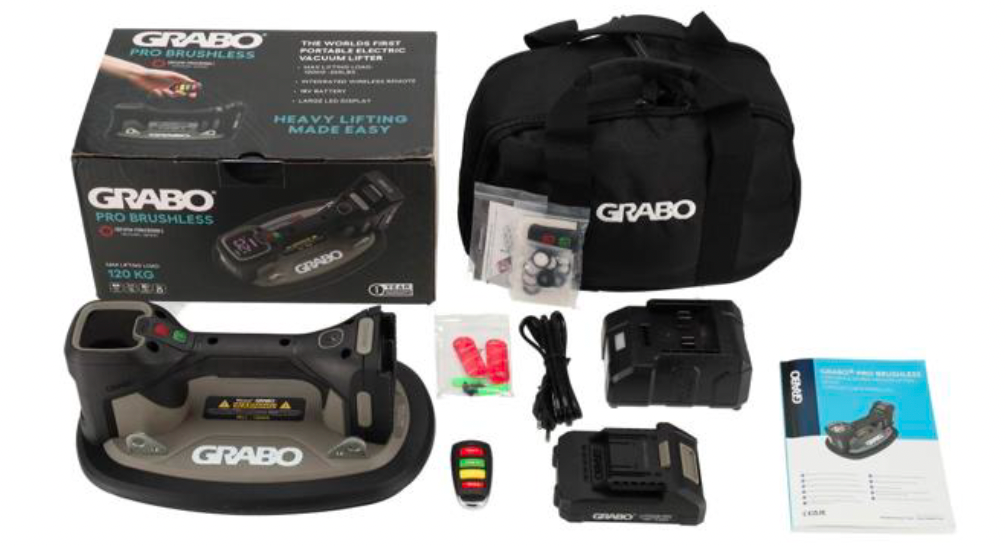 Electric Hand Vacuum Lifter Nemo Grabo Pro Brushless in a Protective Bag