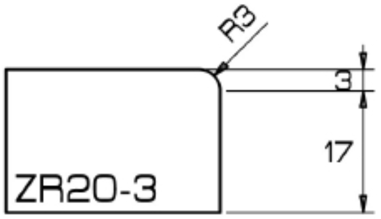 ADI Fraise de Profilage pour UCS et Céramique Ø20 mm ZR20-3 R1/2"