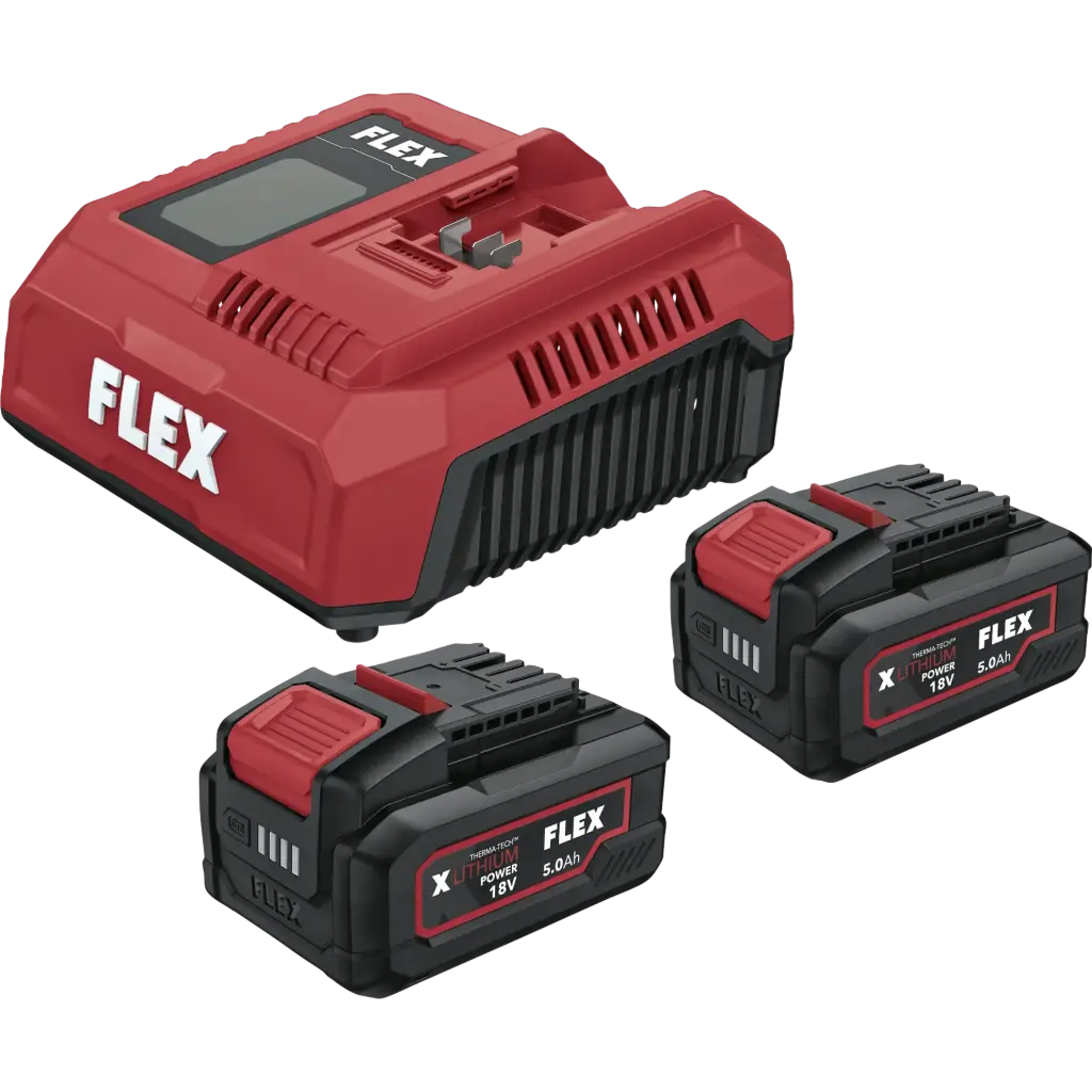 Flex Acculader 12 / 18.0 V + 2 Batterijen 5.0 Ah