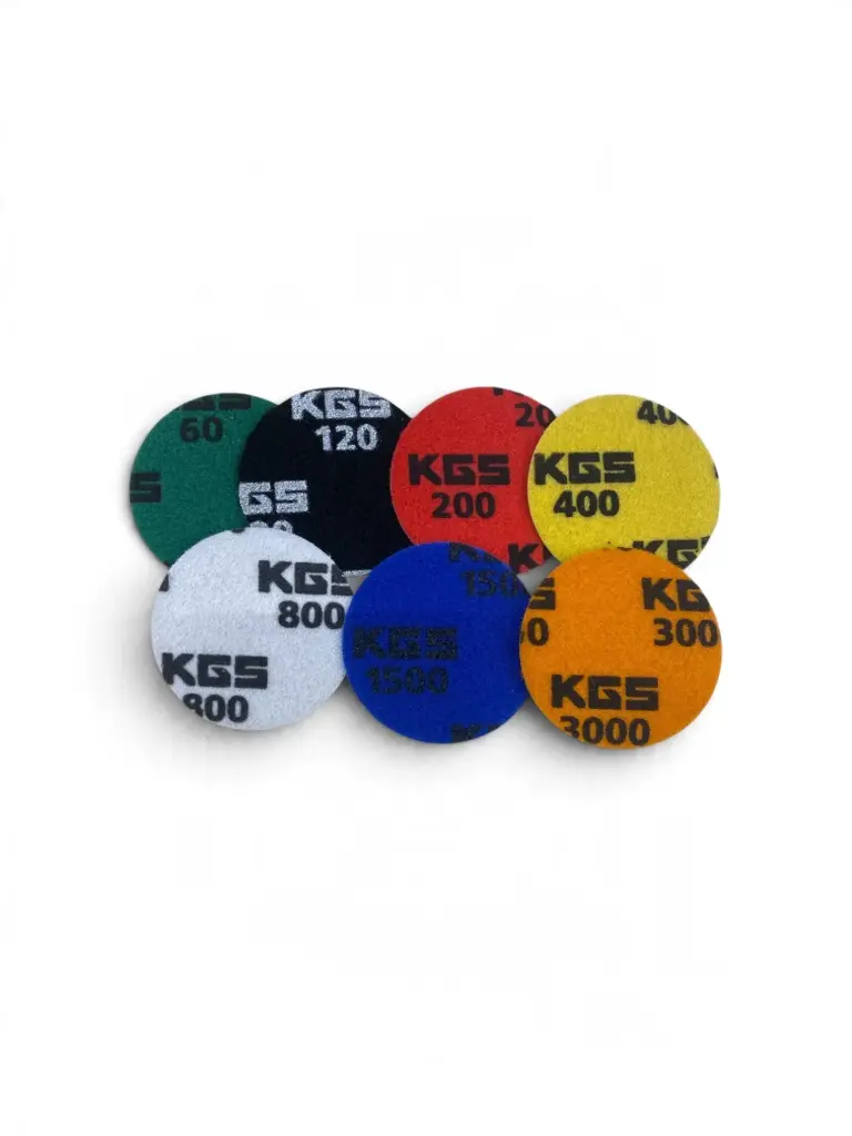 KGS Diamond Polishing Pad Swiflex® CX Ø50 mm Velcro Set 1x 60 - 3000